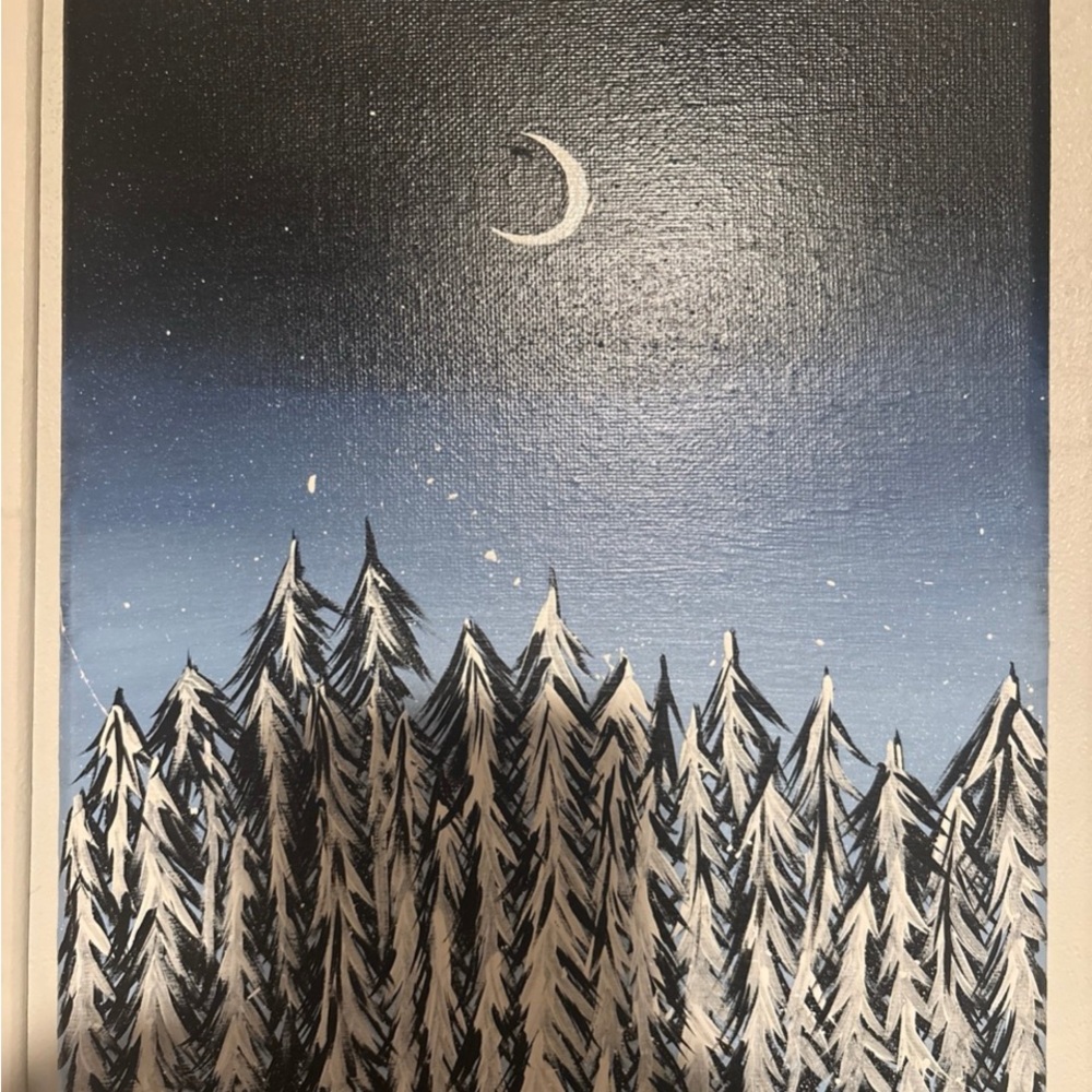 Moonlit Forest Canvas Art